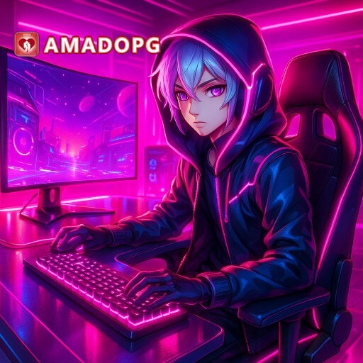 Imagem promocional da AMADOPG mostrando a plataforma e suas vantagens